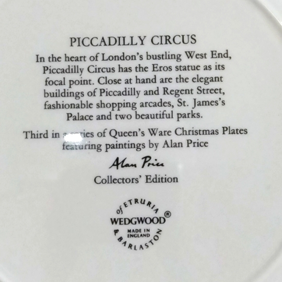 Vintage Wedgwood Queen's Ware Christmas Plates Paintings by Alan Price Set of 4 - Picture 12 of 14